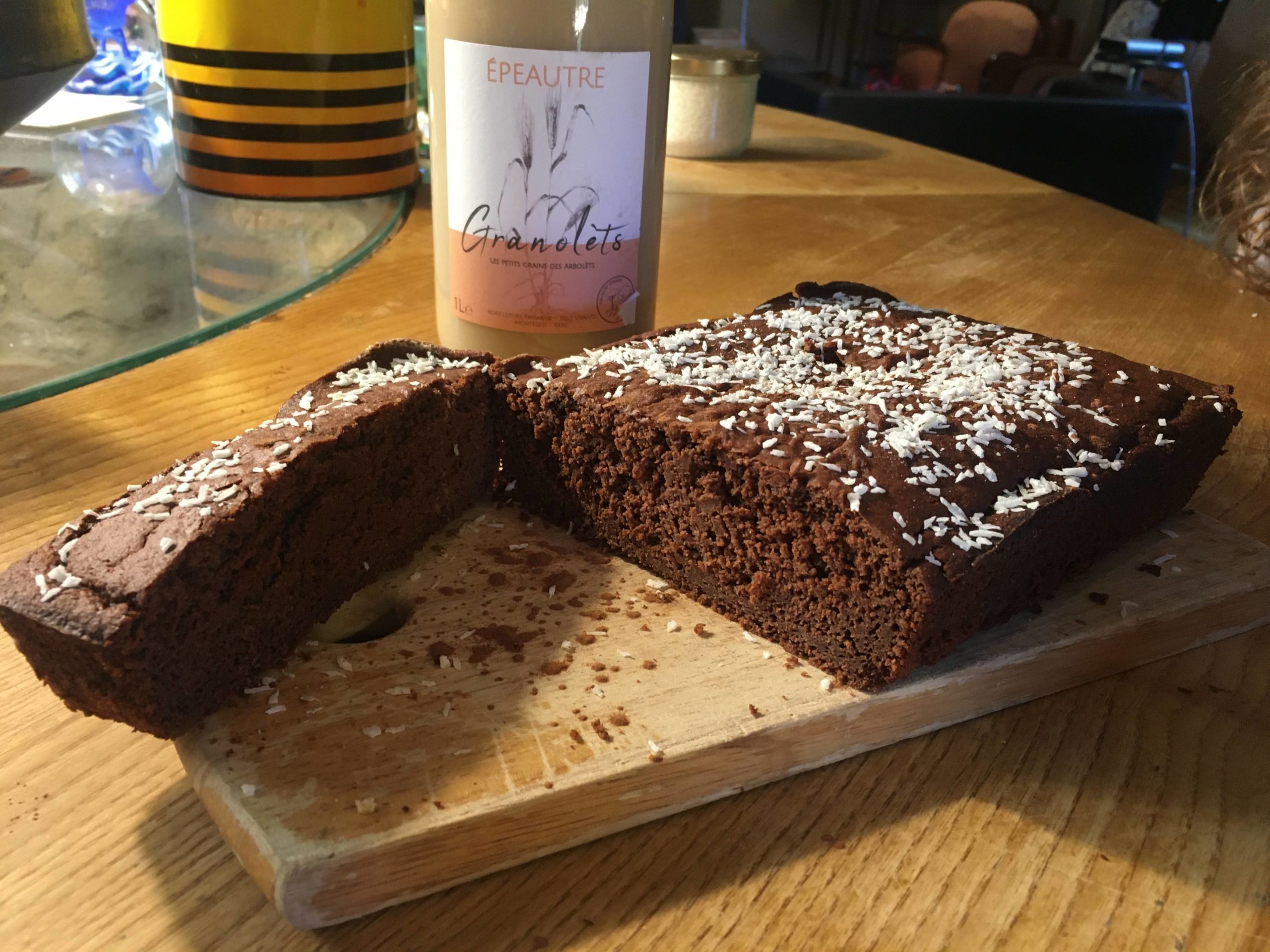 Moelleux chocolat Granolèts épeautre farine châtaigne